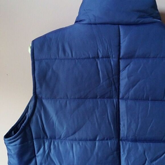 Daisey Fuentes Puffer Vest Blue New Warm Winter Vest - Picture 4 of 6